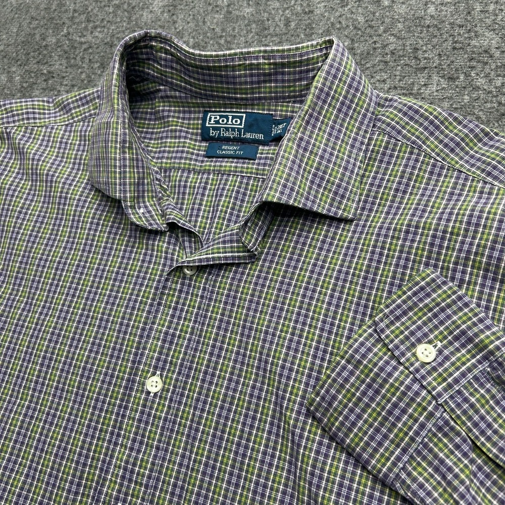 Polo Ralph Lauren‎ Regent Classic Fit Plaid Button Up Shirt Mens Size 2XLT Tall